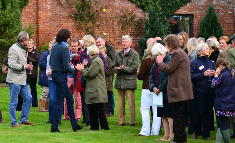 Syndicate owners visiting Venetia Williams Racing racehorse owners day